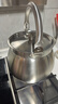 助家樂(lè )（HPMILY）燒水壺316鋼電磁爐煤燃氣通用全鋼鳴笛水壺家用明火煮湯大容量5.5 316不銹鋼-歐式煲湯壺【短嘴】 5.5L 曬單實(shí)拍圖