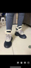 COZY STEPS可至【方槍槍同款】女士冬季新款厚底羊皮毛一體保暖貝果雪地靴 暖意灰白+曜石黑 37 曬單實(shí)拍圖