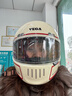 VEGASA72美國DOT摩托車(chē)頭盔男女復古巡航太子機車(chē)四季保暖冬防霧全盔 72 喜氣米白(贈送原廠(chǎng)防霧片) L碼 曬單實(shí)拍圖