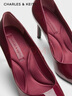 CHARLES&KEITH簡(jiǎn)約通勤尖頭高跟鞋子女鞋休閑單鞋生日禮物CK1-60280245-1 Red紅色 37 曬單實(shí)拍圖