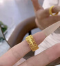 慶怡古法蕾絲黃金戒指女款 復古宮廷風(fēng)鏤空指環(huán)小眾金戒子生日送禮物 寬度約8.5mm/附送鑒定證書(shū) 曬單實(shí)拍圖