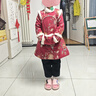 芭米諾漢服女童拜年服兒童過(guò)年服冬裝旗袍冬季新年衣服中國風(fēng) 紅色 120 曬單實(shí)拍圖