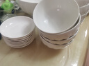 順祥陶瓷純白碗碟套裝家用輕奢餐具高級感碗盤(pán)喬遷送禮高溫釉下彩碗筷 盛世純白8人食45頭【禮盒裝】 曬單實(shí)拍圖