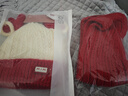 愛(ài)寶適兒童帽子秋冬紅色毛線(xiàn)帽圍巾套裝寶寶加厚針織帽圍脖兩件套T236 曬單實(shí)拍圖