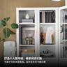 宜家（IKEA）BILLY畢利玻璃門(mén)書(shū)柜帶門(mén)落地收納客廳置物柜儲物柜書(shū)架 2門(mén)白色80x202cm 曬單實(shí)拍圖