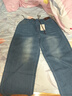 憶思減松緊腰闊腿牛仔褲女2025春秋新款高腰顯瘦系帶百搭遮肉直筒褲長(cháng)褲 淺藍色 2XL 建議140-160斤 曬單實(shí)拍圖