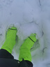 泉碧焱戶(hù)外防雪鞋套冬季防滑雪地腳套防水防沙高筒冬季滑雪玩雪防滑裝備 【套裝組合（熒光綠雪套+黑色冰爪）】 【兒童】28-35碼 曬單實(shí)拍圖