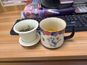 景盞巖礦白陶瓷茶水分離杯蝶戀花萌貓杯子馬克杯帶蓋辦公室泡茶杯單杯 辦公泡茶杯【簡(jiǎn)裝】 巖礦白蝶戀花萌貓 曬單實(shí)拍圖
