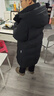 鴨鴨兒童羽絨服男女童冬季新款長(cháng)款過(guò)膝中大童裝極寒親子裝加厚外 黑色 170 (充絨量174g) 曬單實(shí)拍圖