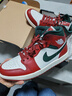耐克喬丹男子輕便AJ1板鞋冬季皮面平底中幫運動(dòng)鞋JORDAN DQ8426 105帆白/深綠/白金色/石紅 42 曬單實(shí)拍圖