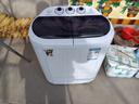 小鴨牌2.5公斤 半自動(dòng)迷你洗衣機小型 不銹鋼脫水桶 母嬰兒童寶寶半全自動(dòng)小雙缸波輪雙桶大家電 藍光+不銹鋼脫水桶款 曬單實(shí)拍圖