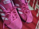 adidas「T頭鞋」VL COURT復古休閑板鞋德訓鞋男女阿迪達斯輕運動(dòng) 粉色/白色   37 曬單實(shí)拍圖