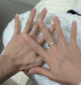 DR莫桑鉆戒指情侶純銀求婚結婚對戒一對活口婚禮儀式交換禮物 情侶對戒1克拉禮盒裝 曬單實(shí)拍圖