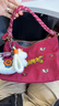Champion【馬年系列】冠軍斜挎包25秋冬女包紅色福馬餅干包 紅色 均碼 曬單實(shí)拍圖