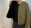 新款男士棉服冬季內膽加絨短款加厚棉衣學(xué)生無(wú)領(lǐng)棉襖內穿保暖外套 卡其色 2XL 建議140-160斤 曬單實(shí)拍圖