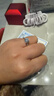 免稅PT950鉑金戒指女一克拉莫桑石D色鉆戒牛頭訂婚結婚婚戒送女友 3.12g 牛頭-1克拉+禮盒 16號 -閉口 曬單實(shí)拍圖