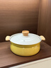 紅廚陶瓷家用湯鍋蒸鍋不粘鍋帶蒸籠蒸包子饅頭蒸煮一體鍋電磁爐燃氣灶 【加高款】葉黃色+竹蒸格 1層 24cm 曬單實(shí)拍圖