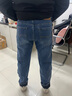 JEEP SPIRIT牛仔褲男秋冬季新款直筒男士牛仔褲長(cháng)褲男3009 磨白藍【加絨】 34 曬單實(shí)拍圖