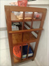 弘星隆楠竹微波爐架子廚房置物架實(shí)木雜物架收納架多層電器儲物架小書(shū)架 茶色特厚實(shí)心板三層55長(cháng) 曬單實(shí)拍圖