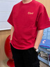 回力純棉短袖男簡(jiǎn)約國潮風(fēng)2026馬年本命年t恤男女款全家福新年半截袖 紅色(ha馬年中國胸標) M /170(建議100斤-120斤左右) 曬單實(shí)拍圖