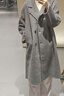 UR2025冬季新款女裝高智感格雷系雙排扣大衣外套UWM150069 淺卡其 S 曬單實(shí)拍圖