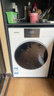 松下（Panasonic）滾筒洗衣機10公斤一級能效白月光5.0SE大容量全自動(dòng)超薄家用變頻節能輕音泡沫凈去污防過(guò)敏除毛洗 XQG100-F2A1 滾筒 曬單實(shí)拍圖