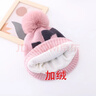 金布?。↗INBUDING）女童帽子在加絨加厚冬季保暖帽子適合7-12歲小女孩穿的秋冬款中大 粉紅色 大M款套裝 7-10歲彈性大 曬單實(shí)拍圖