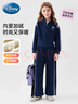 迪士尼女童套裝秋冬款加絨加厚運動(dòng)服套裝兒童外套褲子瘋狂動(dòng)物城 青150 曬單實(shí)拍圖