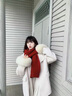 CRANTA KOMEIA圍巾女秋冬季2026新款圍脖披肩女保暖生日禮物送女生女友 酒紅色 高級感送老婆女朋友實(shí)用高檔 曬單實(shí)拍圖
