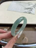 百年老鳳祥抱月而歸緬甸翡翠玉手鐲子處理油青高冰種飄花真玉手鐲 冰清玉潔翡翠玉鐲 62mm-63mm贈玉石吊墜+高端禮盒 曬單實(shí)拍圖