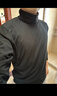 馬登工裝蓄熱抑菌長(cháng)袖T恤男半高領(lǐng)黑色休閑打底衫秋冬男士保暖內衣 曜石黑 L 曬單實(shí)拍圖