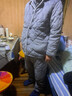 貓人（MiiOW）男士睡衣男款冬季棉襖三層夾棉加絨加厚中老年爸爸大碼肥仔家居服 套裝【灰色】 5XL 【建議體重215-245斤】 曬單實(shí)拍圖