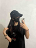 啄木鳥(niǎo)趙露思同款可掛口罩毛呢漁夫帽子女寬檐顯臉小秋冬季保暖鴨舌帽潮 黑色 均碼 可調節(54-58c) 曬單實(shí)拍圖