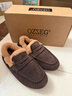 OZZEG澳洲豆豆鞋女2025冬季新款羊皮毛一體加絨保暖棉鞋平底防滑樂(lè )福鞋 摩卡棕 37 曬單實(shí)拍圖