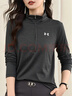 安德瑪（Under Armour）長(cháng)袖T恤女 時(shí)尚簡(jiǎn)約寬松舒適透氣立領(lǐng)打底衫 深灰 M 曬單實(shí)拍圖