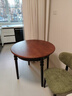 德邦博派中古風(fēng)餐桌可變圓桌小戶(hù)型家用全實(shí)木伸縮折疊橢圓飯桌子2026新款 【90cm】單餐桌 曬單實(shí)拍圖