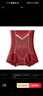 蔓雅夫人高腰收腹提臀無(wú)痕內褲歐若風(fēng)新款女性感蕾絲打底安全內衣 安可拉紅 XL 【115-135斤】 曬單實(shí)拍圖