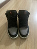 耐克（NIKE）男鞋Air Jordan 1 AJ1棕黑色舒適防滑耐磨減震中幫運動(dòng)復古籃球鞋 IB7110-002 40.5 曬單實(shí)拍圖