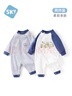 舒貝怡2件裝嬰兒衣服滿(mǎn)月新生兒連體衣周歲寶寶爬服春秋款哈衣藏青73 曬單實(shí)拍圖