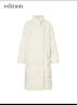 edition羽絨服女冬杏白色廓形西裝領(lǐng)長(cháng)款輕暖鵝絨服大衣EBC4EIN019 曬單實(shí)拍圖