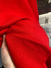 2025刺毛純色圍巾女冬季男女通用披肩300g長(cháng)保暖加厚仿羊絨圍 01#中國紅 200*70cm 曬單實(shí)拍圖