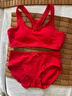 美·雅·挺12歲少女孩本命蛇年內衣內褲套裝女童紅色純棉背心學(xué)生發(fā)育期文胸 【工字1套裝】背心+內褲 L 【適合80-100斤】 曬單實(shí)拍圖
