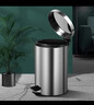 歐潤哲垃圾桶腳踏帶蓋 12L不銹鋼客廳臥室廚房衛生間家用雙桶緩降靜音 曬單實(shí)拍圖