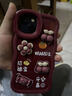 適用于蘋(píng)果13招財進(jìn)寶雙支架手機殼全包防摔保護套 雙支架-酒紅色-招財進(jìn)寶+公仔 蘋(píng)果13 曬單實(shí)拍圖