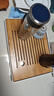 川島屋日式竹茶盤(pán)家用托盤(pán)瀝水小型簡(jiǎn)約客廳功夫茶具茶臺茶托茶海 曬單實(shí)拍圖