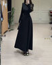 GARNUO法式赫本風(fēng)黑色長(cháng)袖連衣裙子女春秋氣質(zhì)高級感禮服裙收腰顯瘦長(cháng)裙 黑色【長(cháng)袖長(cháng)款】 S 【80-100斤】 曬單實(shí)拍圖
