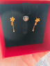 周六福櫻花黃金耳墜女足金耳飾花朵生日禮物計價(jià)A0914959 一對 約1.36g 曬單實(shí)拍圖