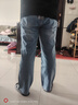 JEEP SPIRIT吉普彎刀牛仔褲男士春季節復古漸變潮流寬松直筒褲 淺藍 2XL 曬單實(shí)拍圖
