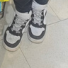 安踏兒童運動(dòng)鞋男大童25秋冬休閑鞋小白鞋高幫板鞋A12548001 曬單實(shí)拍圖