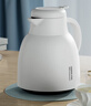 炊大皇保溫壺紅膽熱水壺玻璃內膽熱水瓶家用大容量暖壺1L（象牙白） 曬單實(shí)拍圖